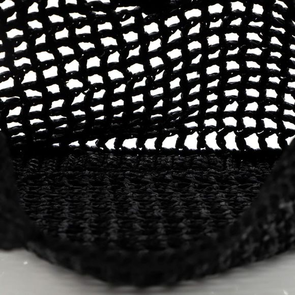 Prada Triangle Logo Open Tote Raffia Black - Picture 6 of 7